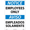 Bilingual Plastic Sign - Notice Employees Only