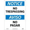 Bilingual Vinyl Sign - Notice No Trespassing
