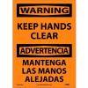 Signe de vinyle bilingue - Garder les mains avertissement clair