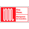 Bilingual Fire Sign - Fire Hose Manguera De Incendios - Vinyl
