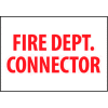 Fire Safety Sign - Fire Department Connector - Plastic
