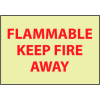Glow Sign Rigid Plastic - Flammable Keep Away
