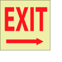 Glow Sign Rigid Plastic - Exit(Right Arrow)