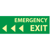 Glow Sign Rigid Plastic - Emergency Exit(Left Arrow)