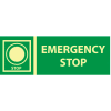 Glow Sign Rigid Plastic - Emergency Stop