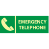 Glow Sign Rigid Plastic - Emergency Telephone