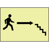 Glow Sign Vinyl - Stairs Right Arrow Man