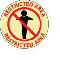 Glow Floor Sign - Restricted Area