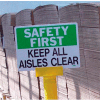 Warning Post Sign Adapter - Yellow
