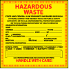 Hazardous Waste Paper Labels - State of California