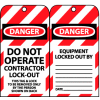 Lockout Tags - Do Not Operate Contractor Lock-Out