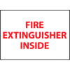 Panneau en vinyle de sécurité incendie NMC™, extincteur à l’intérieur, 5 po L x 3 po H, gris