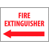 Fire Safety Sign - Fire Extinguisher with Left Arrow - Vinyl