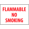 Fire Safety Sign - Flammable No Smoking - Plastic
