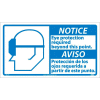 Bilingual Vinyl Sign - Notice Eye Protection Required Beyond This Point