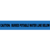 Non-Detectable Underground Warning Tape - Caution Buried Potable Water - 3"W