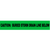 Non-Detectable Underground Warning Tape - Caution Buried Storm Drain Below - 3"W