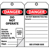 Self-Laminating Lockout Tags - Do Not Operate with Picture
