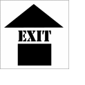 Plant Marking Stencil 20x20 - Exit w/ Up Arrow