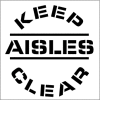 Plant Marking Stencil 20x20 - Keep Aisle Clear