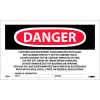 Rouleau de 500 étiquettes en papier ATTENTION danger - Danger contient du plomb contamine
