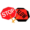 Signe de paddle - Stop/lent