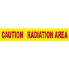 NMC 3"W x 1000'L Ruban de barricade jaune « Attention zone de rayonnement »