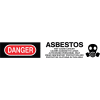 Printed Barricade Tape - Danger Asbestos Cancer And Lung Disease Hazard
