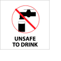 Graphic Safety Labels - Unsafe To Drink