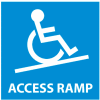 Graphic Safety Labels - Access Ramp with Symbol