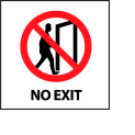 Graphic Safety Labels - No Exit