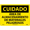 Spanish Aluminum Sign - Cuidado Area De Almacenamiento De Materiales Peligrosos
