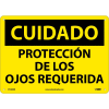 Spanish Plastic Sign - Cuidado Protección De Los Ojos Requerida