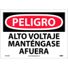 Spanish Vinyl Sign - Peligro Alto Voltaje Mantengase Afuera