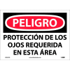 Spanish Vinyl Sign - Peligro Proteccion De Los Ojos Requerida