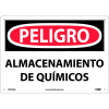 Spanish Aluminum Sign - Peligro Almacenamiento De Químicos
