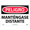 Spanish Vinyl Sign - Peligro Manténgase Distante