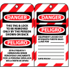 Bilingual Lockout Tags - This Tag & Lock To Be Removed Only By The Person Shown