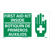 Bilingual Vinyl Sign - First Aid Kit Inside