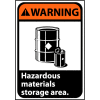 Warning Sign 10x7 Vinyl - Hazardous Materials Storage Area