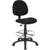 Interion® Drafting Stool - Fabric - Black