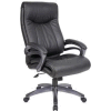 Boss Executive Office Chair with Arms - Leather - High Back - Black