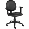 Chaise bureau Boss avec bras - Vinyle-milieu dos - Noir