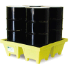 ENPAC® 5001-YE-D 4-Drum Poly-Spillpallet™ avec vidange - Cap 6000 lb.