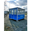 Stand de tuteur ; 8'x 8' garde Booth, bleu - Modèle de luxe, pré-assemblé