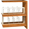42" Picture Book Shelving Adder - 36"W x 23-7/8"D x 40-7/8"H Oak