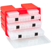 Plano 932001 StowAway® Drawer Rack System, (3) L (2) S Boxes, 16"L x 12"W x 10"H, Rouge/Clair - Qté par paquet : 4