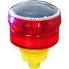 Plasticade 360 degrés Red Solar LED Airport Barricade Light, 4 Bulbs, 5"L x 3"W x 3"H