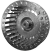 Single Inlet Blower Wheel, 5-1/4" Dia., CCW, 3450 RPM, 1/2" Bore, 3-7/16"W, Galvanized