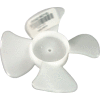 Small Plastic Push-On Fan Blade, 4" Dia, CW, 3/16" Bore, 1" Blade Depth, 4 Blade